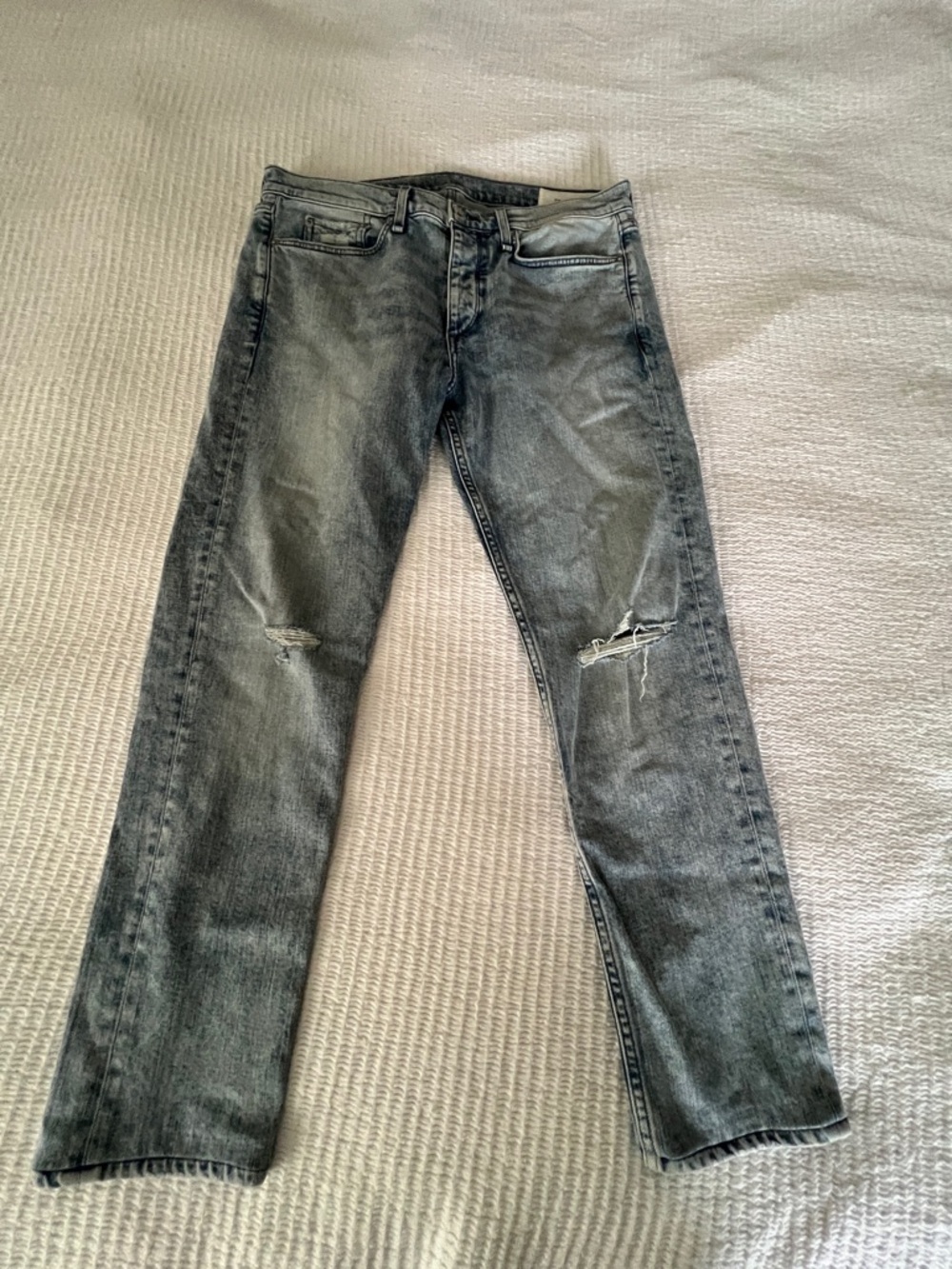 rag & bone Men's Straight Distressed Jeans Extra Slim Fit size 34